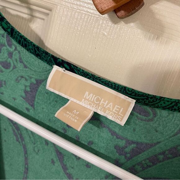 Michael Kors Emerald Green Wrap Mini Dress - Picture 6 of 7